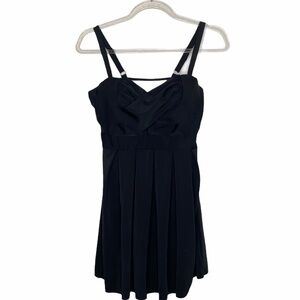 Simanqi Black One Piece Swimsuit with Skirt XXL